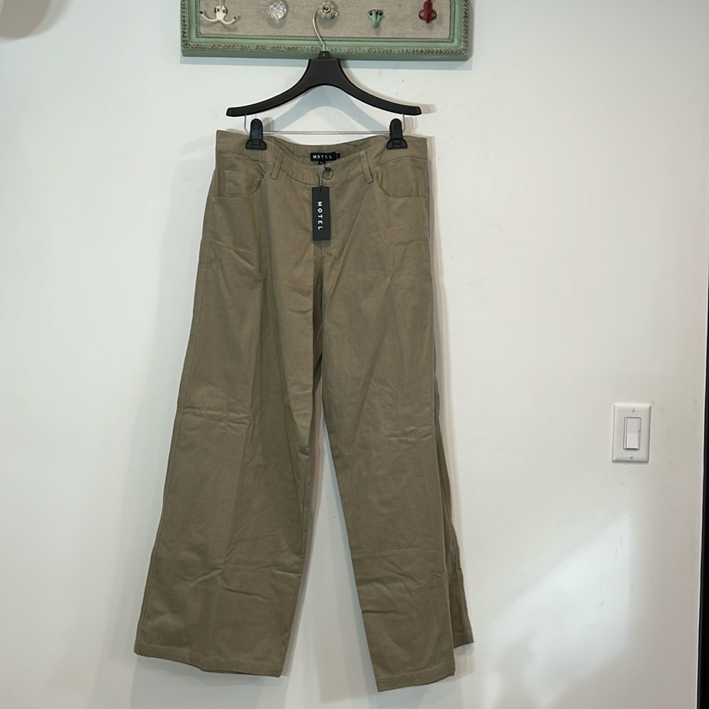 Brand New Motel Wide leg roomy low rise trouser pants women’s size large